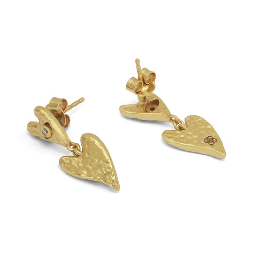 Evil eye heart stud earrings by Ottoman Hands